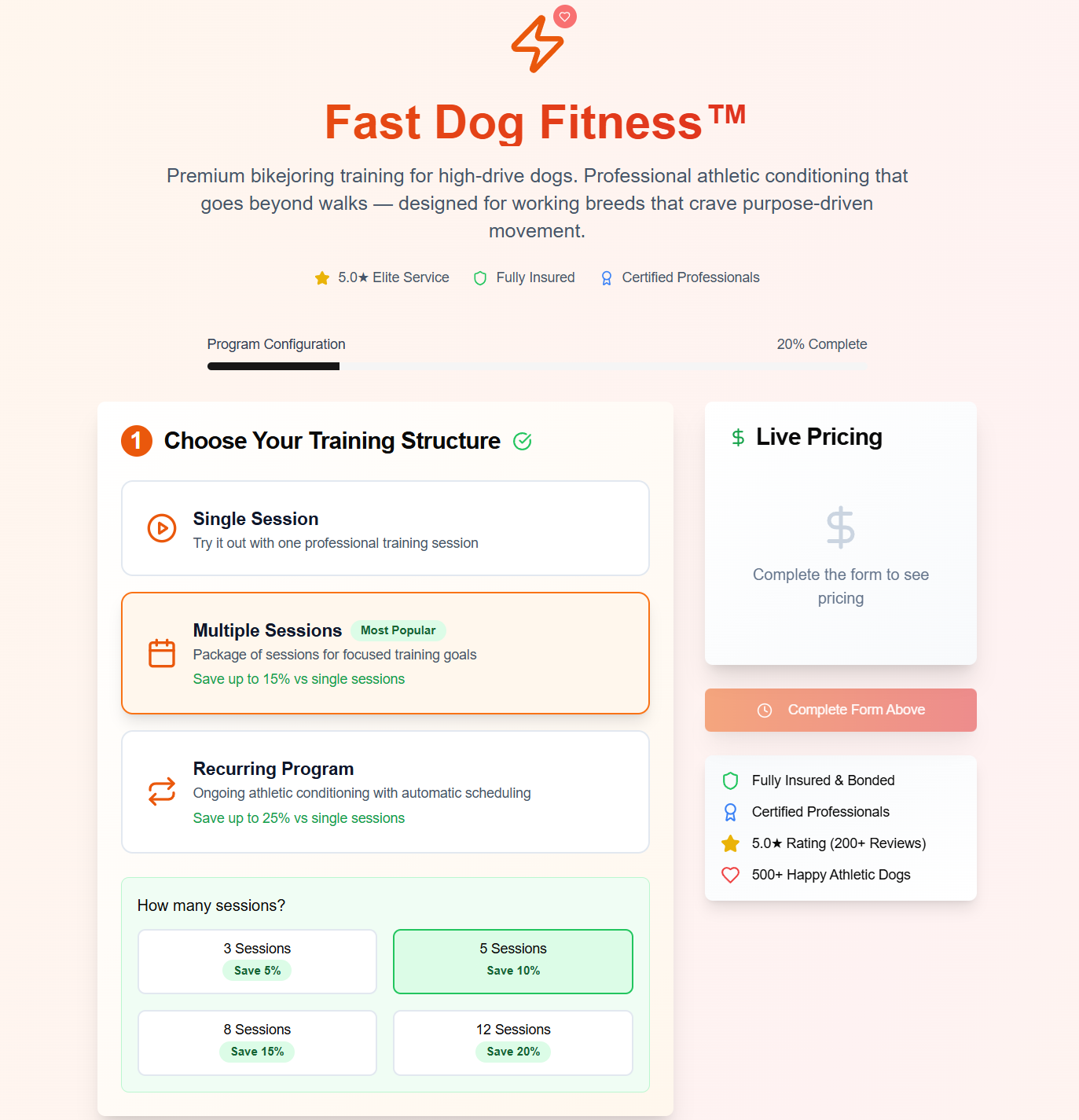 Fast Dog Fitness Training Platform